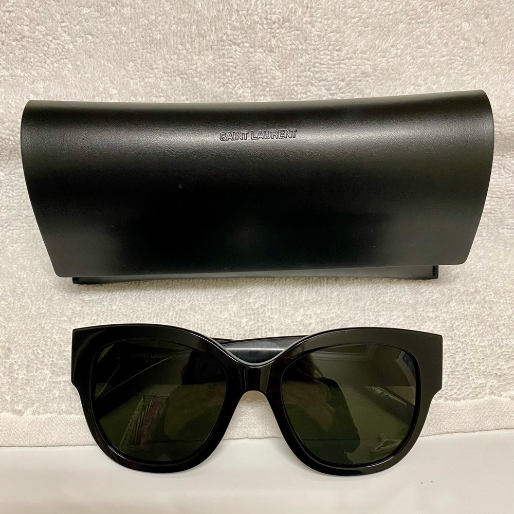 Saint Laurent 
Monogram Acetate 56MM Cat-eye Sunglasses - Picture 6 of 7